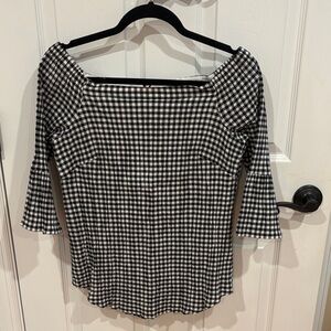 White House Black Market Gingham Blouse